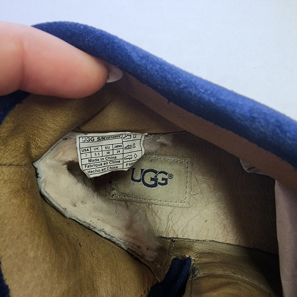 Ugg Blue Suede Ankle Boots 7 - Picture 4 of 8